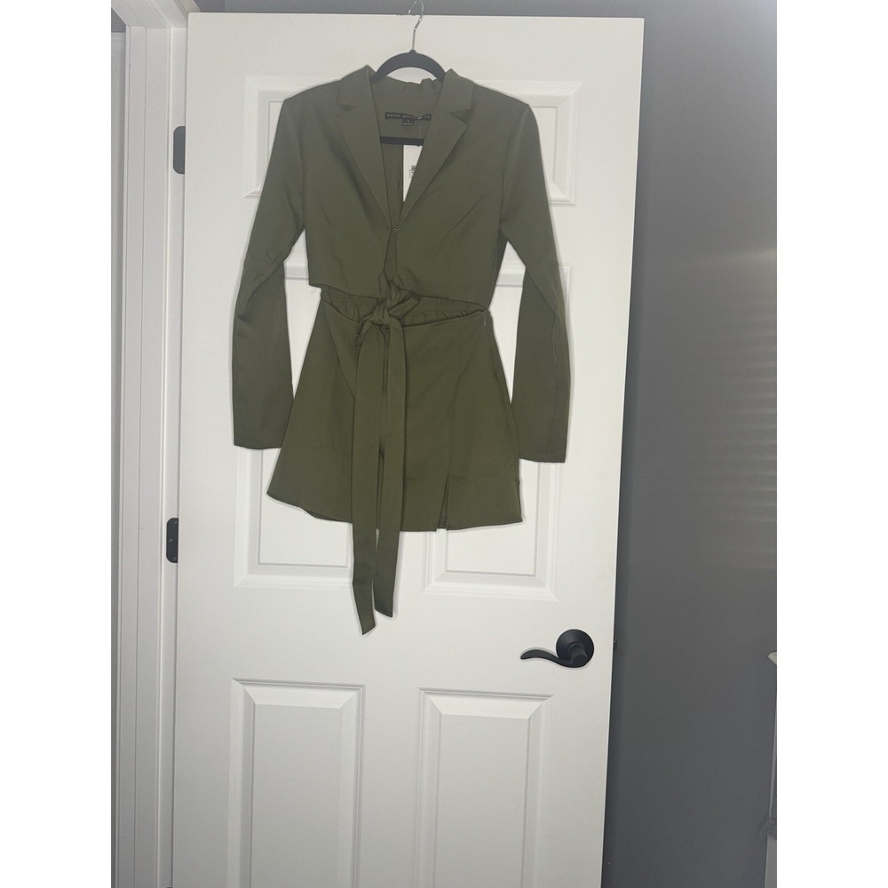 Hyvfe Cut Out Tie Waist Blazer Dress Small Nwt